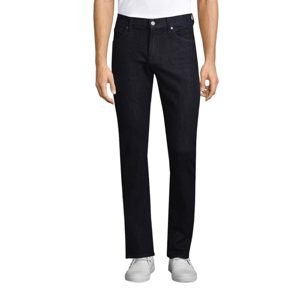 NEW 7FAM Navy Blue Slimmy Slim Straight Jeans